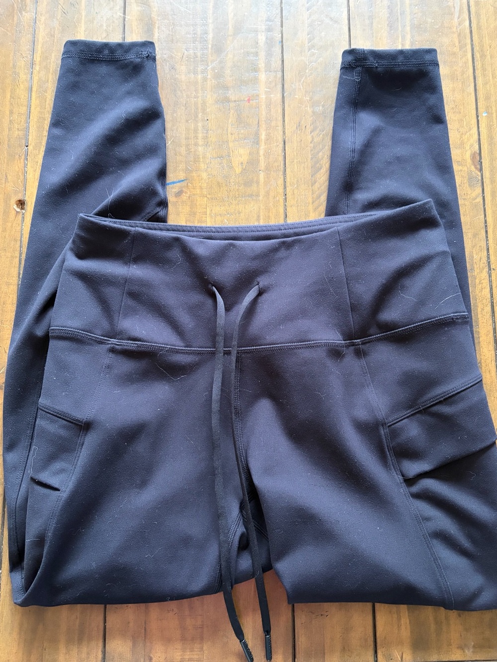 Spyder Black Active Leggings with Subtle Red Accent